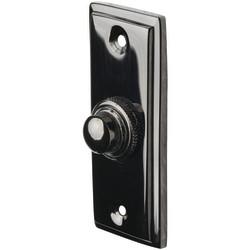 Altro Black Nickel Rectangular Bell Push - 83 x 33mm