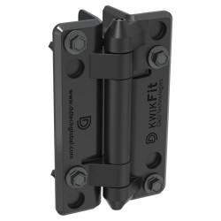 D&D Kwikfit Light Duty Nylon Gate Hinge - Plain - 110 x 70.3 x 34mm - Black - Pair