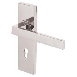 Heritage Brass by M Marcus Polished Chrome Keyhole Lock Door Handles - Delta Range - 157 x 43mm