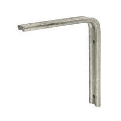 Altro Fluted Steel Angle Shelf Bracket - 150 x 125mm - Galvanised - Pack of 5