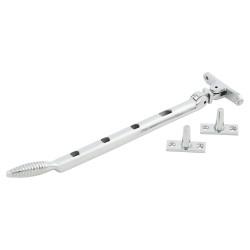 Hampstead Reeded Casement Window Stay - 10"/250mm Length - Polished Chrome
