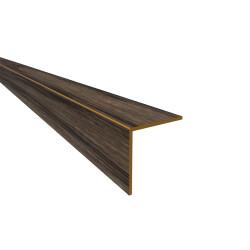 Rothley 1000mm Self-Adhesive Plastic Angle - Equal Sided - 20 x 20 x 1mm - Dark Oak Effect