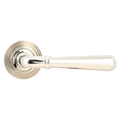 From The Anvil Polished Nickel Door Handles on Round Beehive Rose - Newbury Range