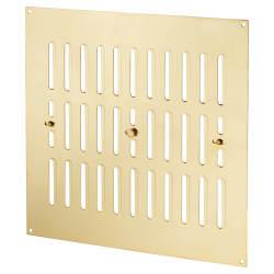 Hampstead Hit & Miss Vent - 242 x 242mm - Polished Brass