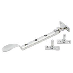 Altro Cast Victorian Casement Window Stay - 8"/200mm Length - Polished Chrome