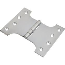 Parliament Hinge - 100 x 75 x 125mm - Satin Chrome - Pair