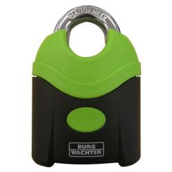 Burg Wachter Closed Shackle Emerald Padlock - 70mm Body - 17 x 21mm Shackle - Green