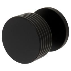 Jedo by Frelan Matt Black Mortice Door Knob - 60mm Rose Diameter - Ribbon Range