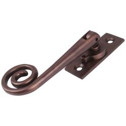 Hampstead Open Curl Locking Espagnolette Casement Window Handle - Left Hand - Soft Antique Bronze