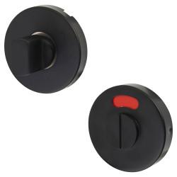 Altro Bathroom Turn & Release with Indicator - 52mm Diameter - Matt Black