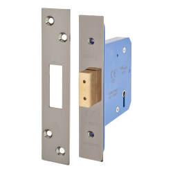 Altro Architectural 5 Lever Deadlock - 78mm Case - 57mm Backset - Black Nickel