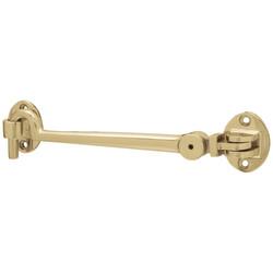 Hampstead Heavy Duty Cabin Hook & Eye - 150mm Length - Polished Brass