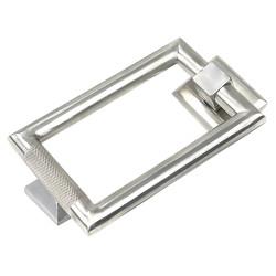 From The Anvil Brompton Rectangular Knurled Door Knocker - Satin Stainless Steel - 145 x 90mm