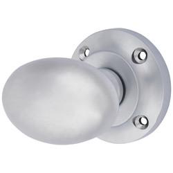 Altro Satin Chrome Oval Mortice Door Knob - 57mm Rose Diameter
