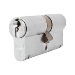 Eurospec 10 Pin 70mm Euro Double Cylinder - 35 + 35mm - Satin Chrome - Keyed to Differ