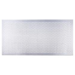 Perforated Radiator Round Hole Grille - 1620 x 800mm - Satin Stainless Steel