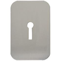 Touchpoint Jumbo Adhesive Fixing Escutcheon - 75 x 50mm - Keyhole - Satin Stainless Steel