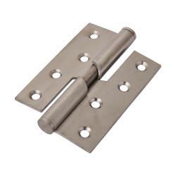 Rising Butt Door Hinge - 102 x 76 x 3mm - Right Hand - Satin Stainless Steel - Pair