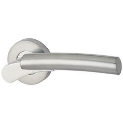 Jigtech Polished/Satin Chrome Door Handles on Round Rose - Ultro Range