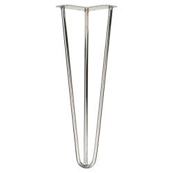 Altro Hairpin Leg - 3 Pin - 400mm Height - Chrome - Pair