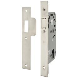 UNION J2C2 Equality Act DIN Nightlatch Case - 83mm Case - 55mm Backset - Satin Stainless Steel