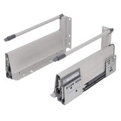 Klug Innobox Soft Close Drawer Pack - Includes 1 x Pair of Rods - (H) 140mm x (D) 450mm - Grey