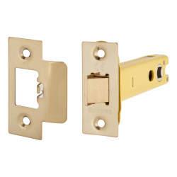 Altro Heavy Duty Bolt Through Tubular Latch - 103mm Case - 82mm Backset - Square - PVD Brass