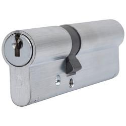 ERA 1 Star 6 Pin Kitemarked 100mm Euro Double Cylinder - 40 + 60mm - Satin Chrome - Keyed to Differ