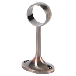 Rothley 25mm Wardrobe Hanging Rail Centre Bracket - Antique Copper