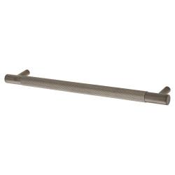 Alexander & Wilks Brunel 13mm Knurled T-Bar Cabinet Pull Handle - 192mm Centres - PVD Dark Bronze