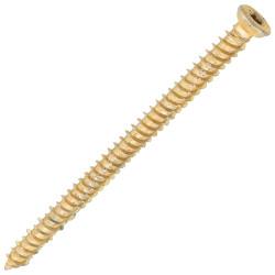 SiDAX Concrete Screw - Countersunk - Yellow Zinc - 7.5 x 110mm - Pack of 100