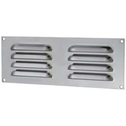 Altro Hooded Louvre Vent - 242 x 89mm - 3973mm² Free Air Flow - Polished Stainless Steel