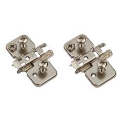 Blum CLIP Cruciform Cabinet Mounting Plate - Expando - 0mm Spacing - Nickel Plated - Pair