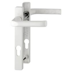 Hoppe London 113/366M uPVC Multipoint Door Handle - 92mm c/c - White Aluminium