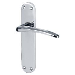 Touchpoint Polished Chrome Latch Door Handles Pack - Salerno Range