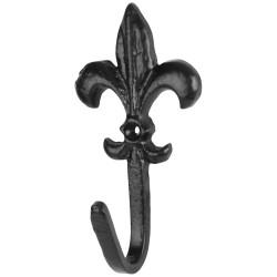 Olde Forge Cottage Style Single Coat Hook - 88 x 48mm - Antique Black Iron