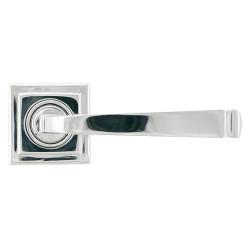From The Anvil Polished Chrome Door Handles on Square Rose - Avon Range