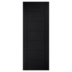 LPD Linear 7 Panel Pre-Finished Laminate Semi-Solid Internal Door - 1981 x 838 x 35mm - Black