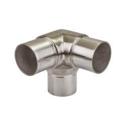 SWR Balustrade 3 Way Elbow - 316 Brushed Satin Stainless Steel