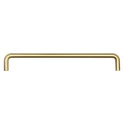 CRES by Frelan Satin Brass 19mm D-Bar Door Pull Handle - Screw Fix - 425mm c/c