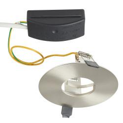 Integral LED Evofire 50W IP65 Fire Rated LED Fixed Downlight - 70-100mm Cut-out - Satin Nickel