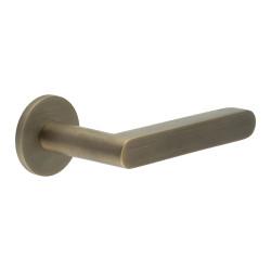 CRES by Frelan Antique Brass Unsprung Fire Rated Door Handles on Round Rose - CR-101 Range