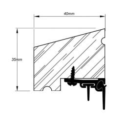 Sealmaster Watershed Seal - 1000mm Length - WBW Weatherboard - Inward/Outward Opening - Softwood
