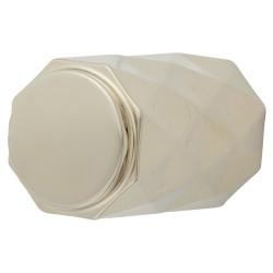 Alexander & Wilks Diamond Cut Cylinder Cabinet Knob - 20mm Diameter - PVD Polished Nickel