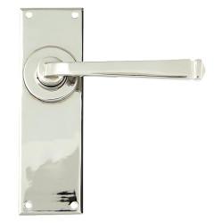 From The Anvil Polished Nickel Latch Door Handles - Avon Range - 152 x 48mm