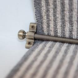 Altro Lines Stair Rod with Round Bulb Finials - 900mm Length - Antique Brass