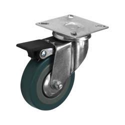 Coldene Castor - Swivel Braked - 55kg Max Weight - 100mm Diameter - Grey
