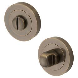 Altro Bathroom Turn & Release - 50mm Diameter - Antique Brass