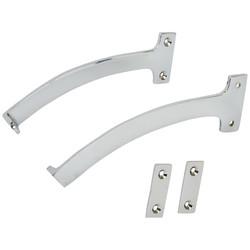 Quadrant Arm Fanlight Stay - 150mm Length - Polished Chrome - Pair