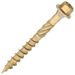 SiDAX Timber Frame Screws Hex Head - 6.7 x 60mm - Yellow Zinc - Pack of 50